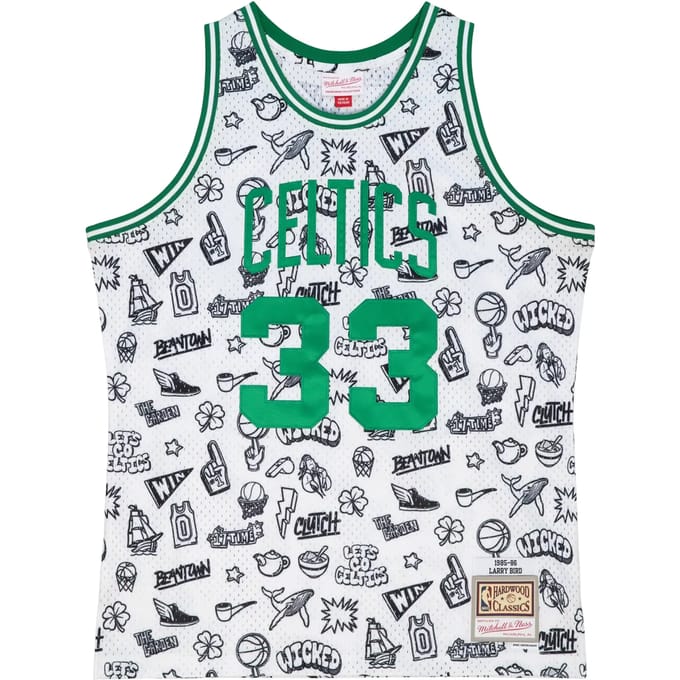 Jersey Boston Celtics NBA Doodle Swingman 1985 Larry Bird