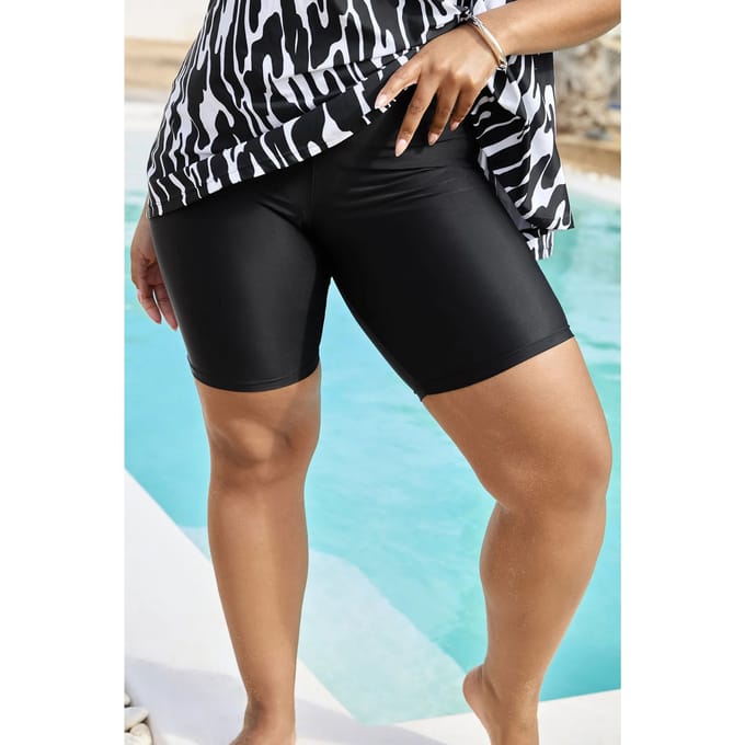 Yours Zwemshort Met Hoge Taille In Zwart Size 42
