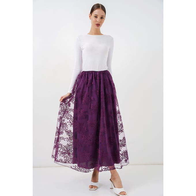 Bloemen Hoge Taille Maxi Rok