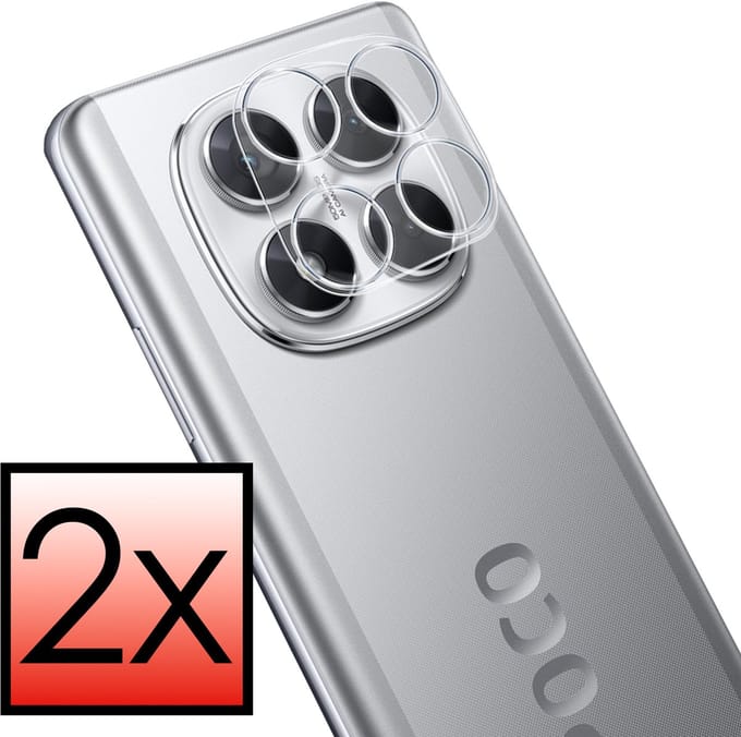 Camera Lens Protector - 2 Stuks - Geschikt voor Xiaomi Poco X7 - Camera Screenprotector - Beschermglas - Gehard Glas - Tempered Glass - Screen Protector