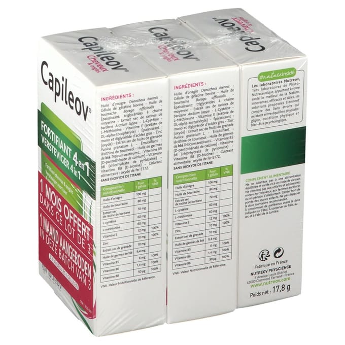 Nutreov Capileov Haar & Nagels 4-in-1 Versteviger TRIO 3x30 Capsules