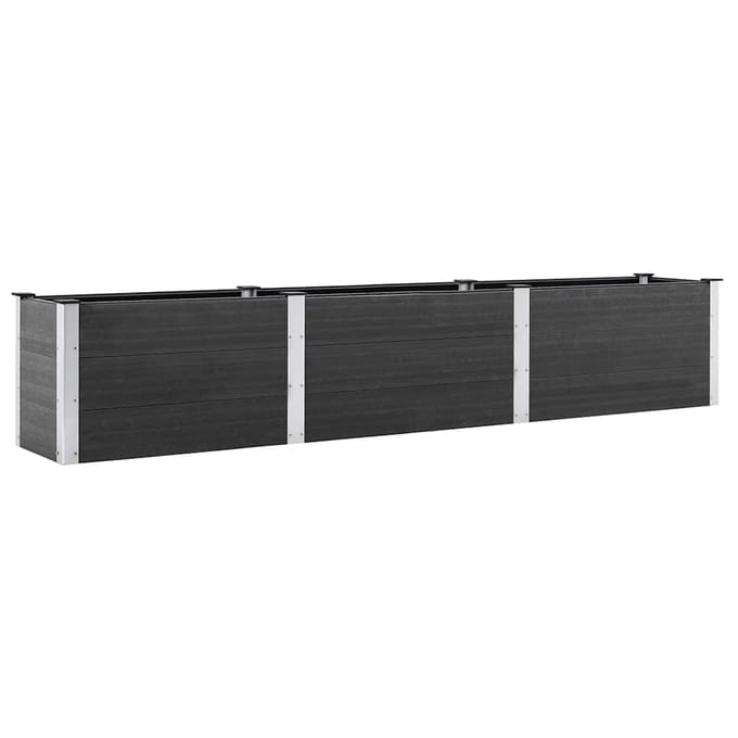 vidaXL - Plantenbak - verhoogd - 300x50x54 - cm - HKC - grijs