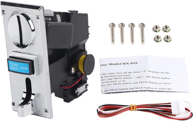 Dailygoody - Muntgestuurde Timer Controller - Multi-Munt Acceptor - Hoogwaardige nauwkeurigheid - Zwart - Vending Machine - Geschikt voor Arcade Mecha