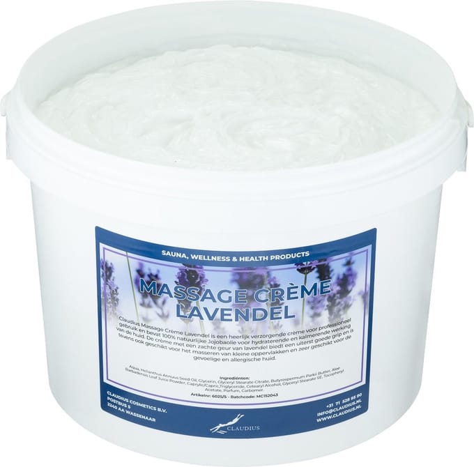 Claudius Massagecrème Lavendel 1 liter