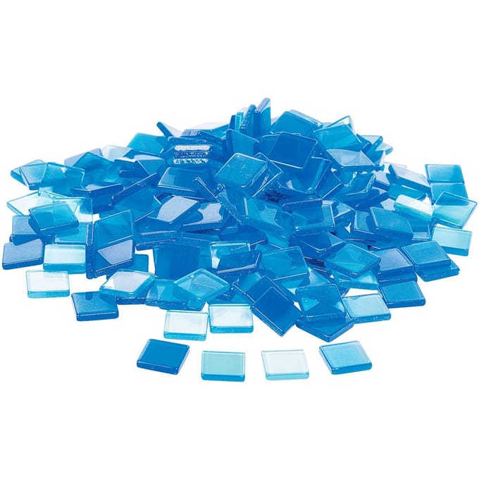 Acrylmozaïek, ca. 205 stuks - Azuurblauw
