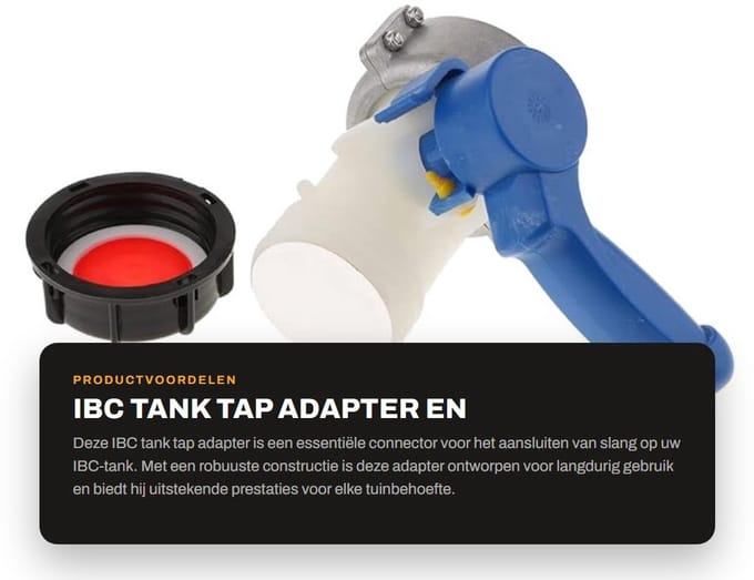 Dailygoods - IBC Tank Tap Adapter en Slangfitting