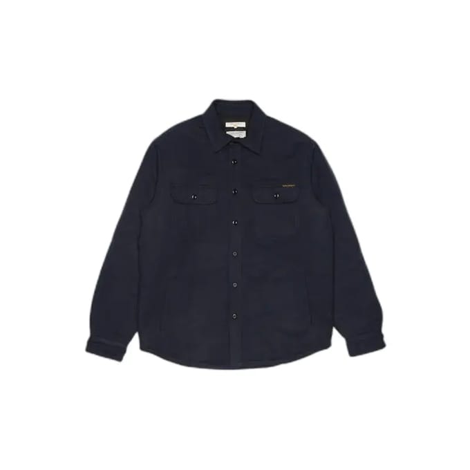 Nudie Jeans Glenn Overhemd Met Lange Mouwen Blauw M Man