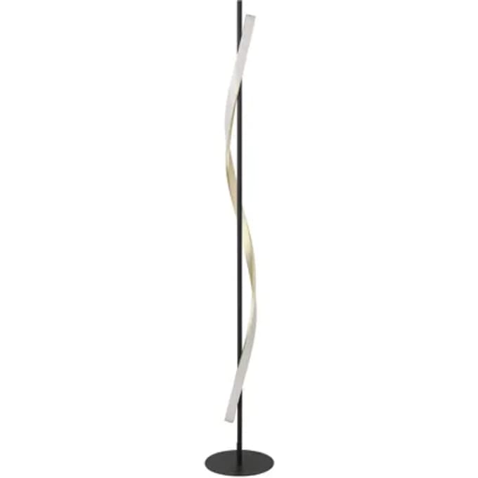 EGLO LED vloerlamp CONAPRATO, zwart/messing, 150 cm, CCT