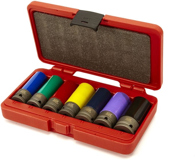 AOK 7-delige professionele 1/2 inch lange krachtdoppenset