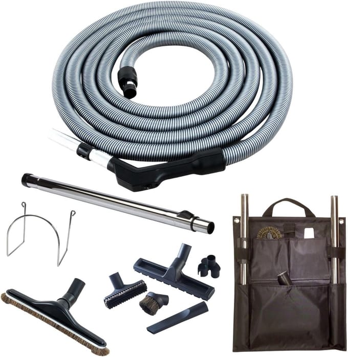 Complete Aanzet-Uit Centrale Stofzuigerslang Set met Accessoires (9,1m)