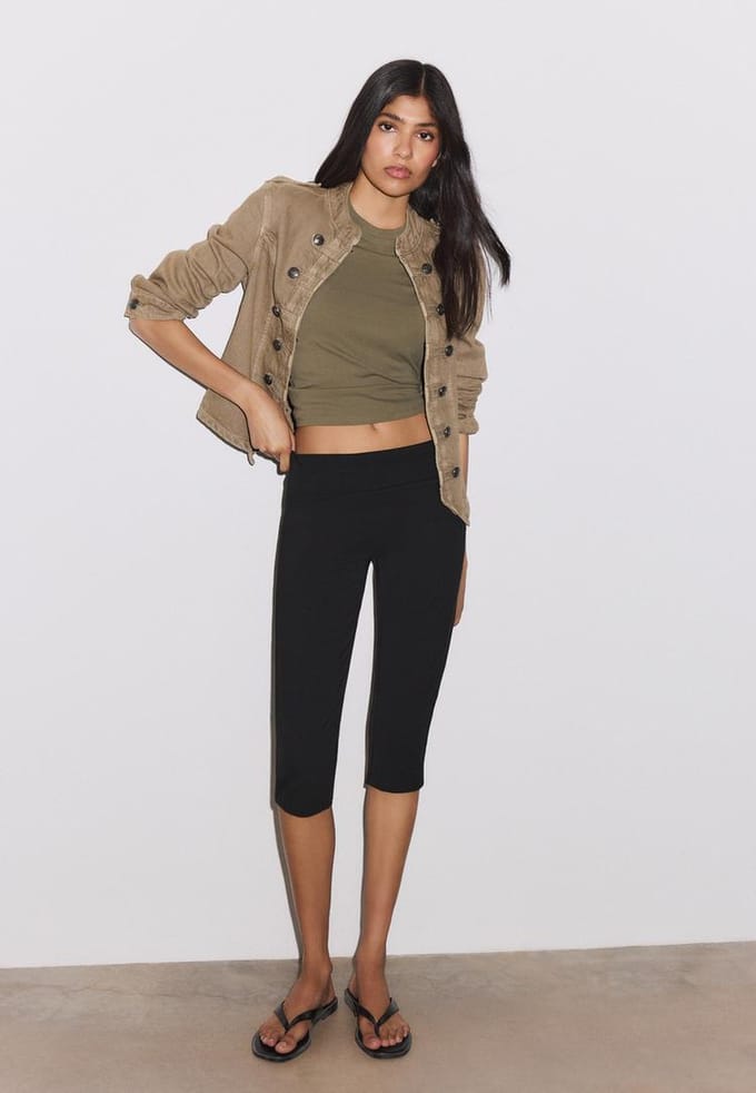 Stradivarius Capribroek  Zwart S