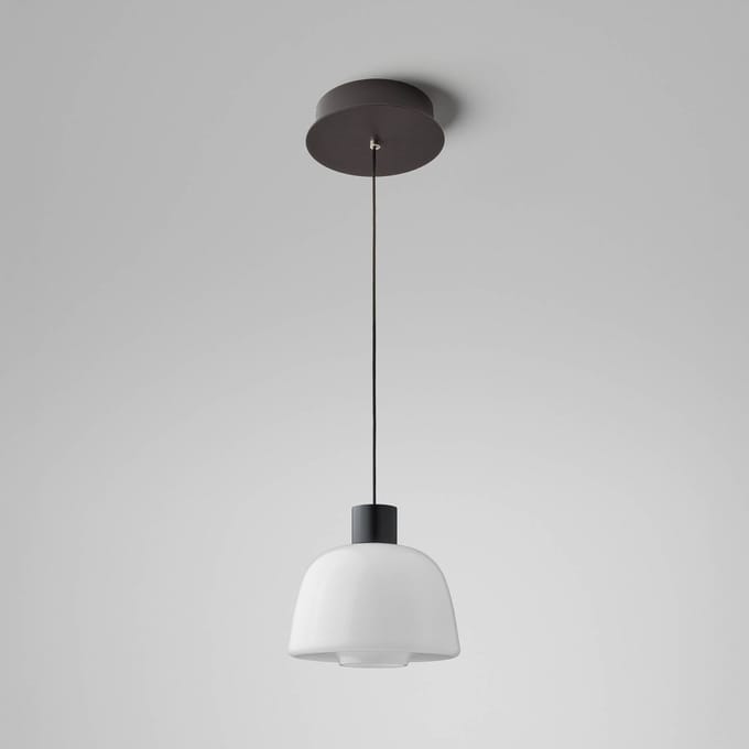 Bover LED hanglamp Drep S/01, opaalwit, glas, 2.700 K