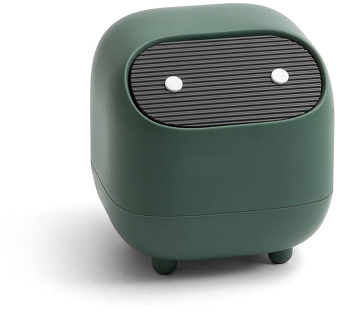 Mini Dubbellaags Prullenbak met Push Deksel voor Bureau, Keuken en Badkamer