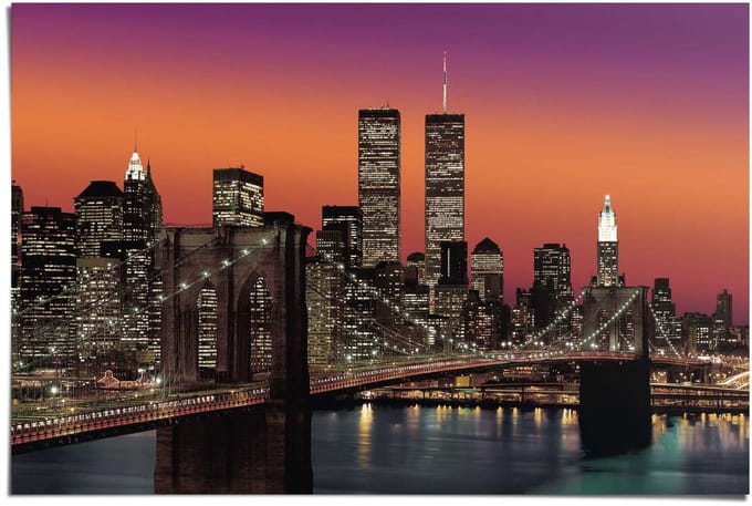 Poster New York Brooklyn Bridge - 61 x 91,5 - Papier - REINDERS