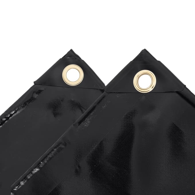 vidaXL - Zeilen - Zwart - 3 - x - 5 - m - Canvas - met - PVC-coating