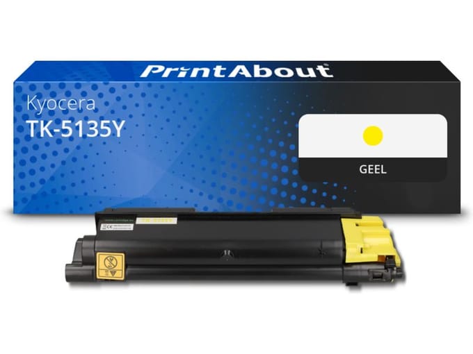 PrintAbout huismerk Toner TK-5135Y Geel Geschikt voor Kyocera
