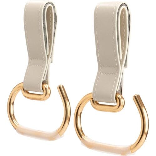 Prénatal luxe tassenhaken 2 stuks Light Sand Brown unisex
