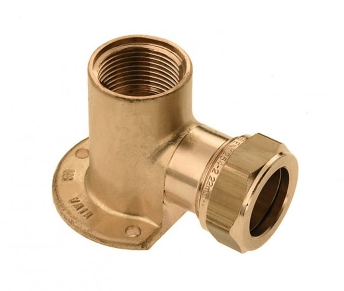 Bonfix messing knelfitting muurplaat 22mm x 1/2inch FxRp