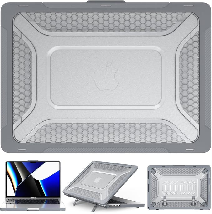 Turtle Shift Laptopcover Shield geschikt voor MacBook Pro 14 inch 2026 / 2025 / 2024 / 2023 / 2021 - Grijs