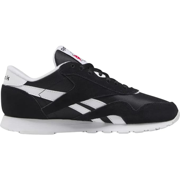 Reebok CLASSIC NYLON CBLACK FTWWHT FTWWHT Dames Sneakers - Zwart/white