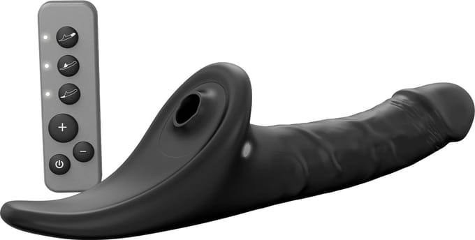 Strap-On-Me - Multi Orgasm Realistische Dildo - Strapless Strap-on met Flapper Technologie - Zwart