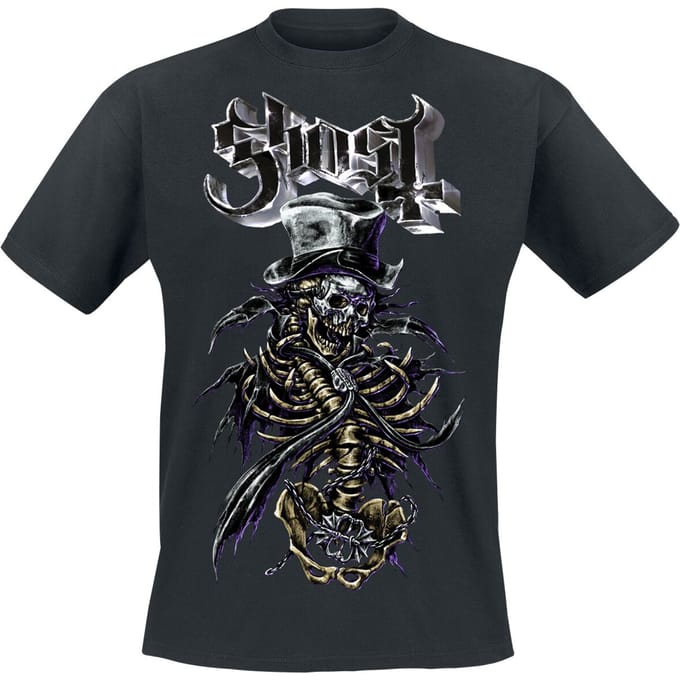Ghost T-shirt - Rattlebonez V - S tot 5XL - voor Mannen - zwart