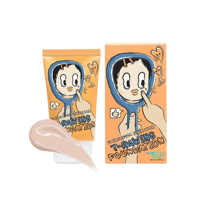 Elizavecca, Skin Liar, T-Rowing Foundation, Nee. 11, SPF 50+ PA+++, 50 ml (1,69 fl oz) yellow