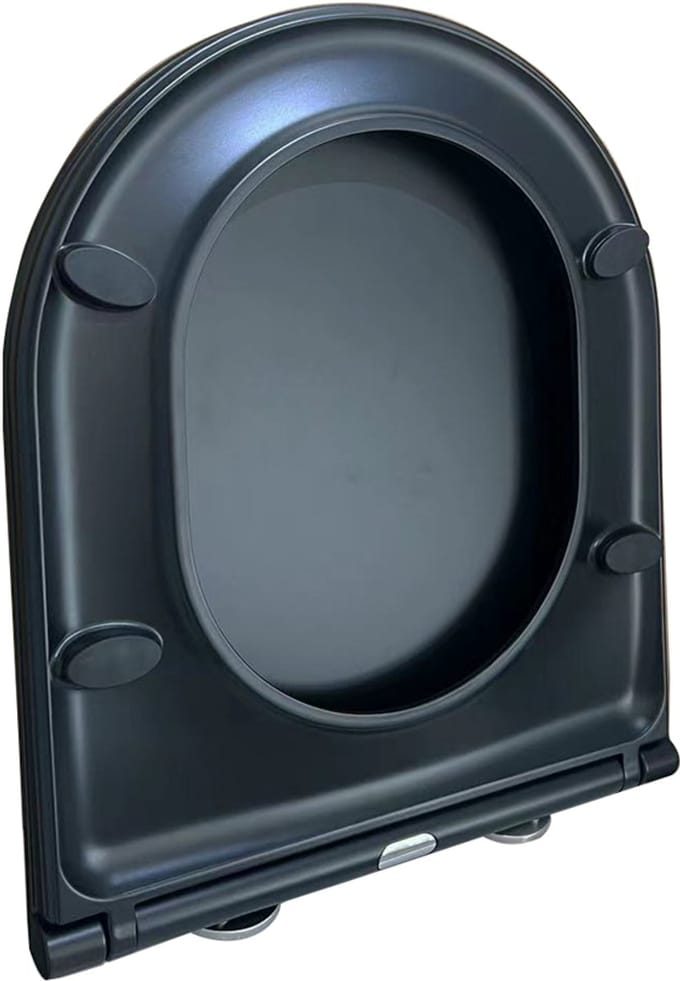 Wiesbaden Flatline Toiletzitting Softclose en Quick Release - Mat Zwart