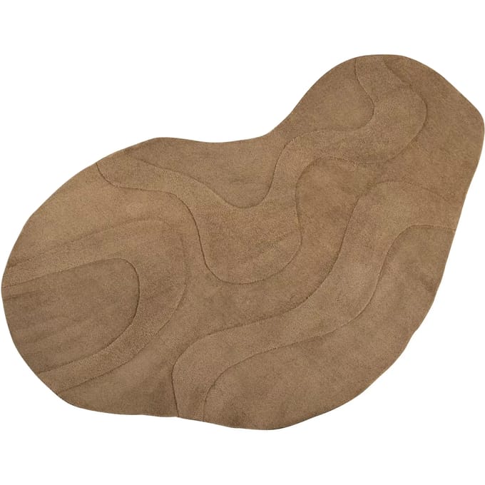 WOOOD Alya Vloerkleed - Polyester - Bruin - 1x170x240