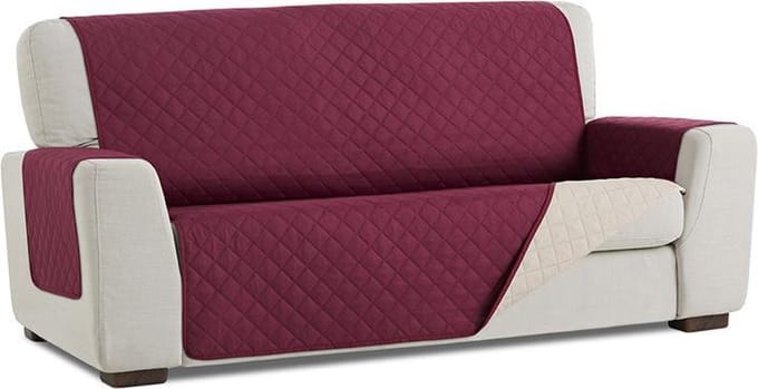 Duo quilt - Bankbeschermer - 110cm breed - Paars - Twee kanten te gebruiken - OekoTex keurmerk