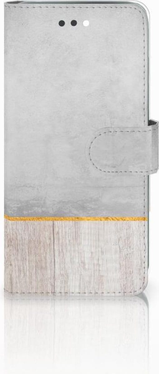 Apple iPhone 7 Plus | 8 Plus Book Style Case Wood Concrete
