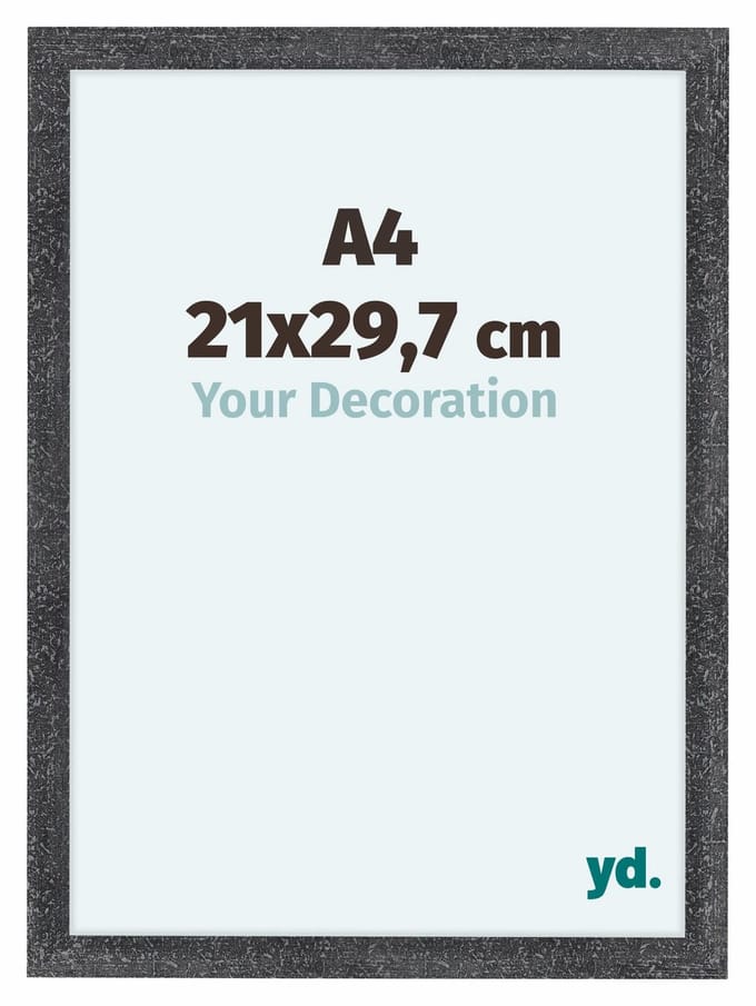 Your Decoration - Fotolijst A4 21x 29,7 cm - MDF - Grijs Geveegd - Como