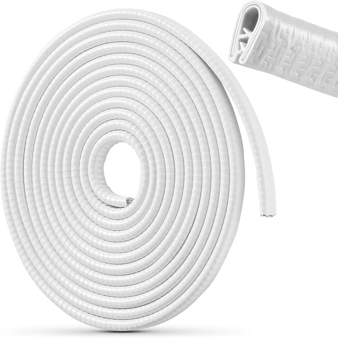 Autodeurafdichting - 5M U-vormige auto deurrandbescherming rubberen auto deurbeschermer anti-botsing (wit)