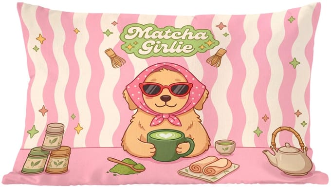 Sierkussens - Kussentjes Woonkamer - 50x30 cm - Matcha - Hond - Roze - Groen