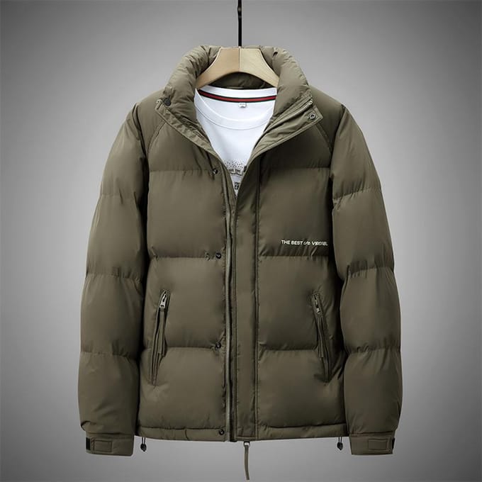 Wintermode Witte Eendendons Dikke Waterdichte Stof Heren Opstaande Kraag Trend 4XL groen