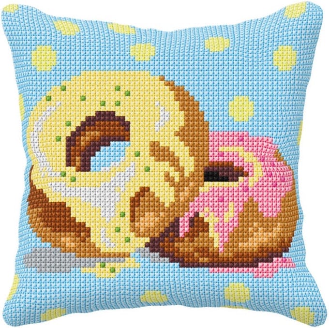 Kussenpakket Donuts borduurpakket - Orchidea