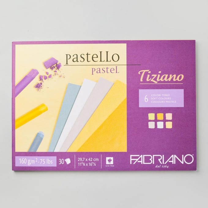 Blok Pastelpapier A3 160 g/m² - 30 Vel in 6 Verschillende Pasteltinten
