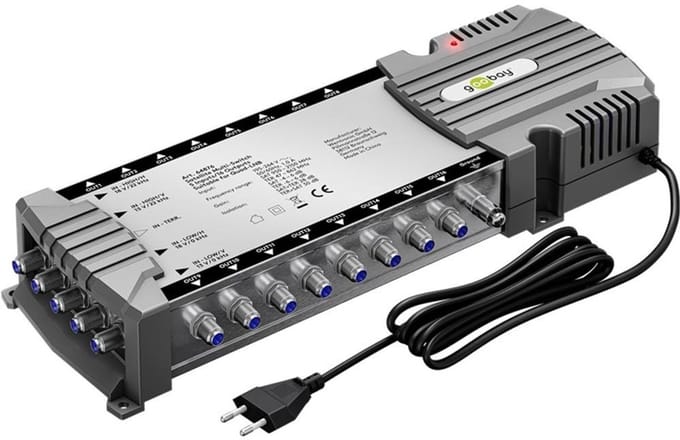 Goobay Sat multi-switch 5 ingangen/16 uitgangen, verdeler voor max. 16 deelnemers van één satelliet