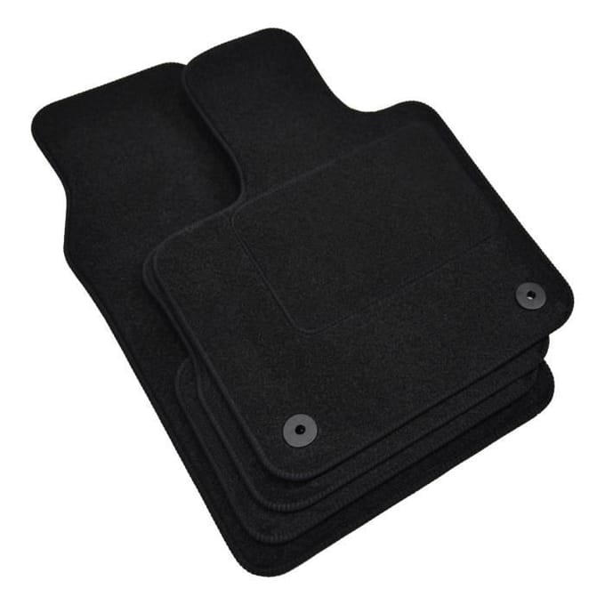 Vloermatten - Fiat - 500e - Zwart velours - 4 stuks - Antislip - Op maat gemaakt