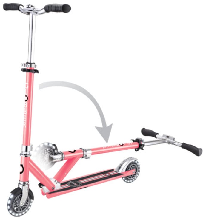 Step - Globber Flow Element Lights Pink - roze - lichtgevende wielen - vouwbaar - in hoogte verstelbaar - vanaf 5 jaar