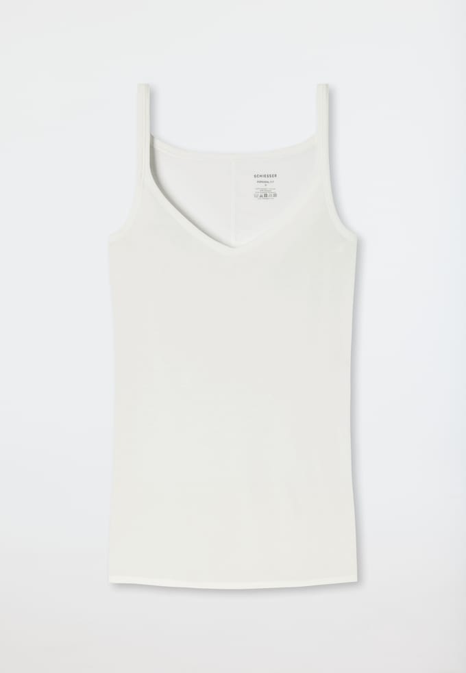 SCHIESSER Personal Fit singlet (1-pack) - dames spaghettitop gebroken wit