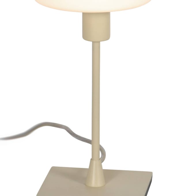 Steinhauer Tafellamp Ancilla, crèmekleurig, hoogte 33 cm, metaal, glas, E14
