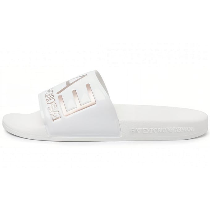Emporio Armani EA7 Trendy Platte Stille Slippers Unisex Sandalen Wit XCP001XCC22M632 40