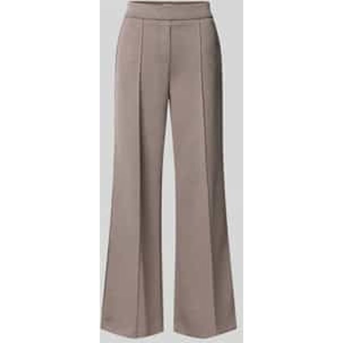 Broek met wijde pijpen en lengtenaden