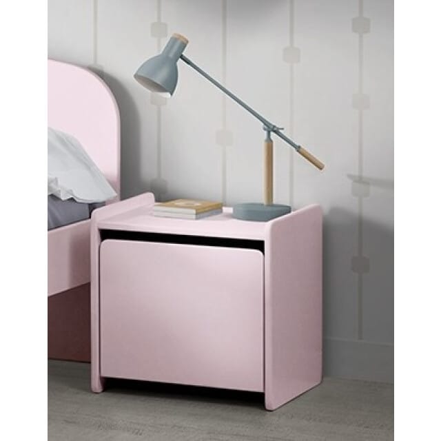 LUCEVI - Kiddy bed + Nachtkastje - Roze - 90x200 cm