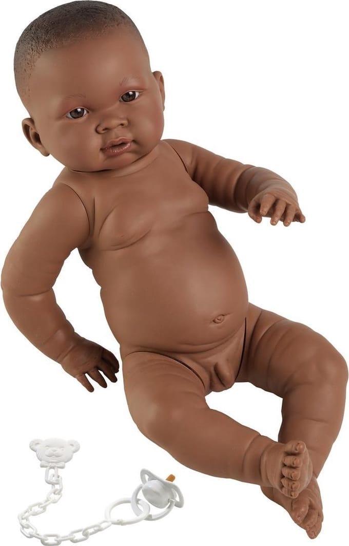 New Born pop baby jongen donker