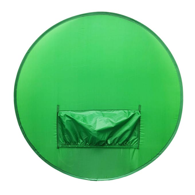 142cm Ronde Groen Scherm Achtergrond Draagbare Groen Scherm Stoel Achtergrond voor Videochats Videoconferentie Spel Single green
