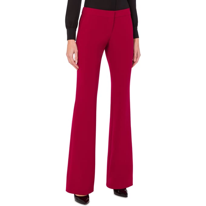 Moschino Flare Crepe Trousers Red Taglia: 48 | Pantaloni da completo Outlet | Donna | Rosso