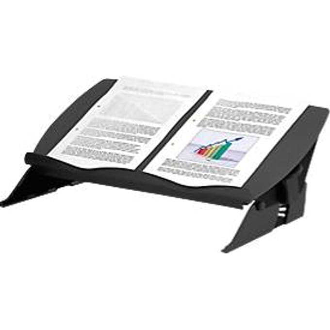 Documentenhouder Fellowes Easy Glide, verstelbaar in hoogte en breedte, ergonomisch, zwart/grijs