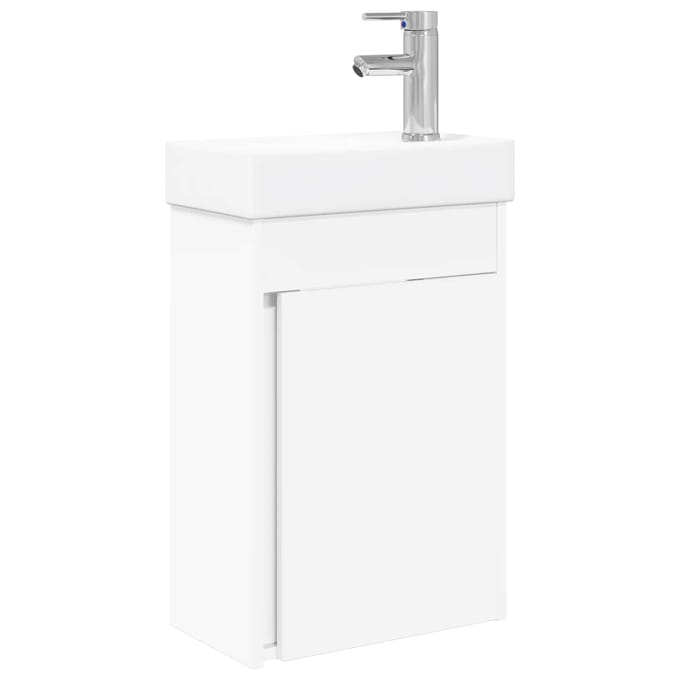 vidaXL - Badkamermeubel - met - kraan - Wit - 40,5 - x - 22,5 - x - 62 - cm